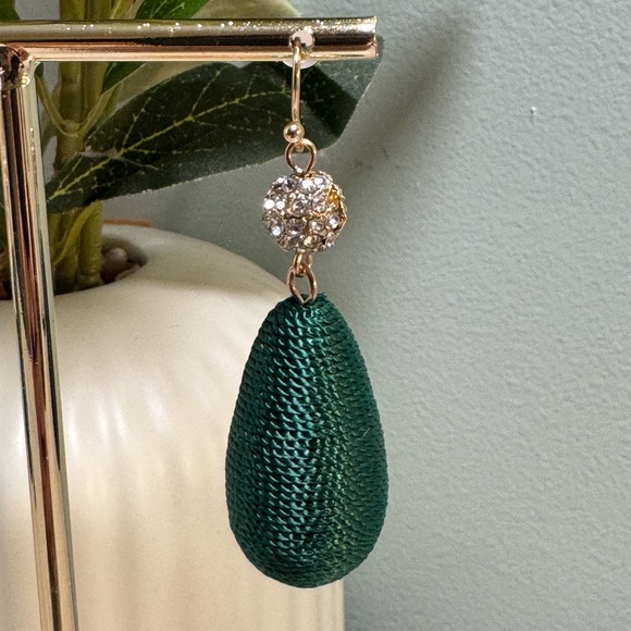 Classic Green Drop Earrings - Picture 3 of 7